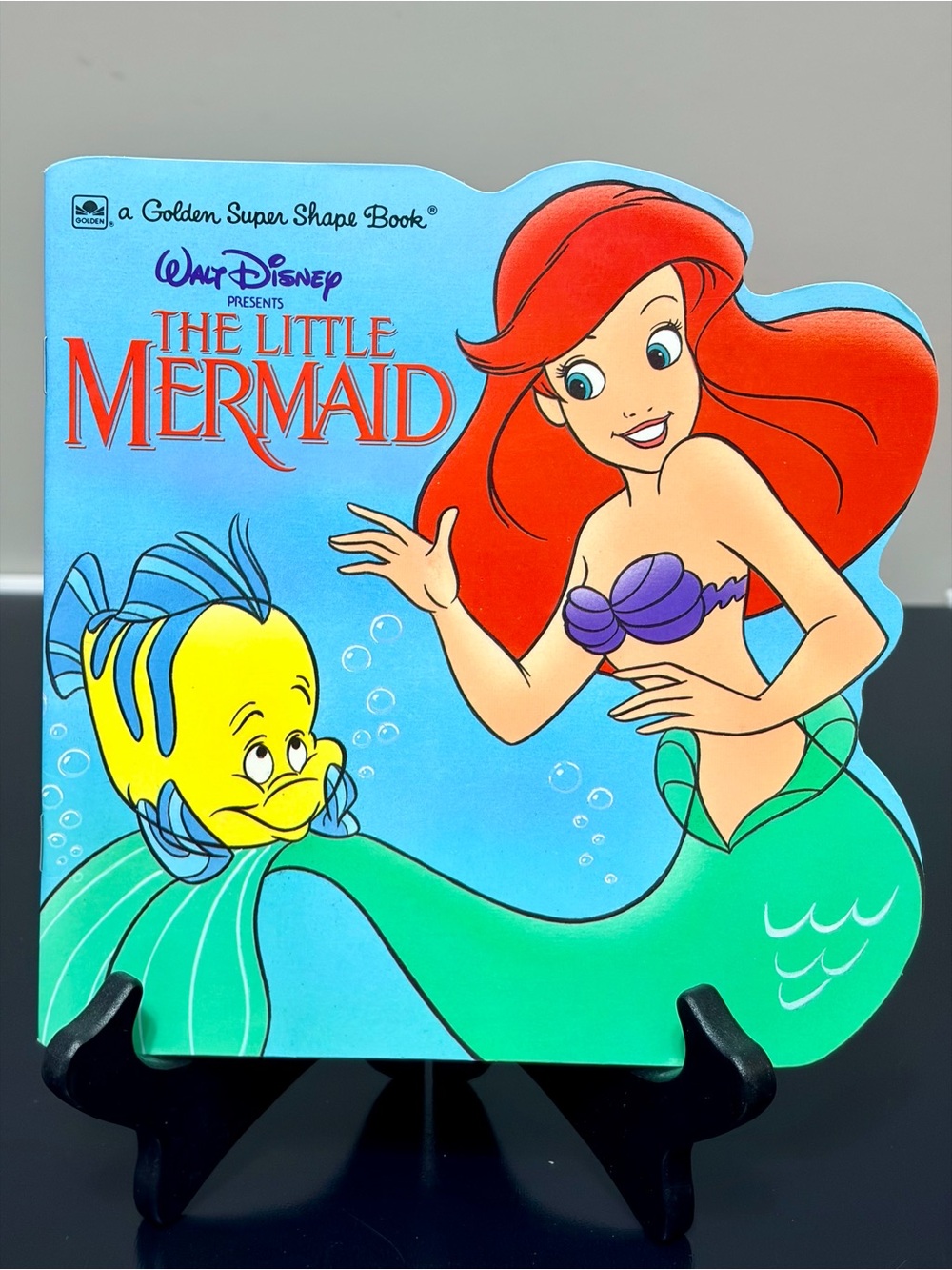 1991 Vintage Disney’s The Little Mermaid Golden Super Shape Paperback Kid’s Book